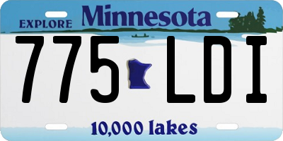 MN license plate 775LDI