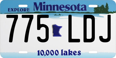 MN license plate 775LDJ