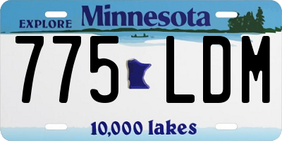 MN license plate 775LDM