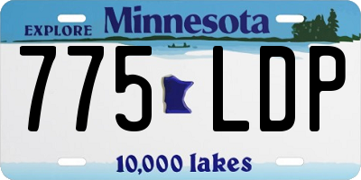 MN license plate 775LDP