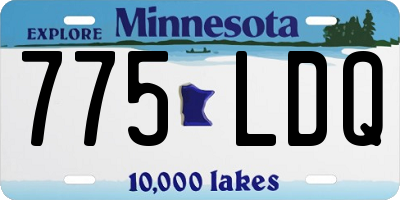 MN license plate 775LDQ