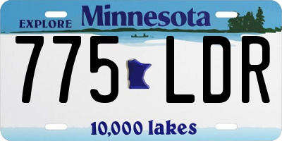 MN license plate 775LDR