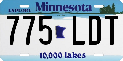 MN license plate 775LDT
