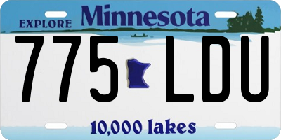 MN license plate 775LDU