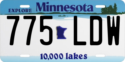 MN license plate 775LDW
