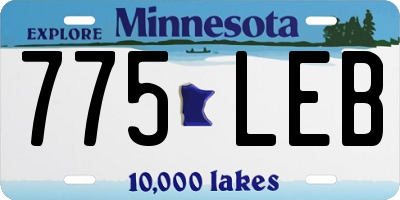 MN license plate 775LEB