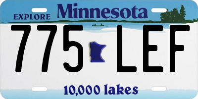 MN license plate 775LEF