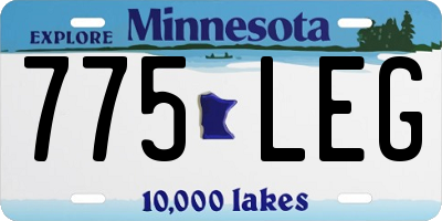 MN license plate 775LEG