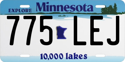 MN license plate 775LEJ