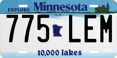 MN license plate 775LEM