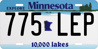 MN license plate 775LEP