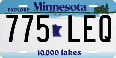 MN license plate 775LEQ