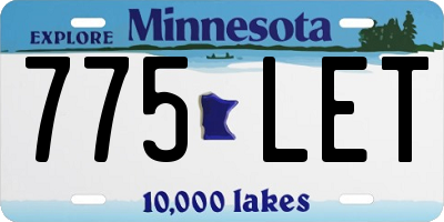 MN license plate 775LET