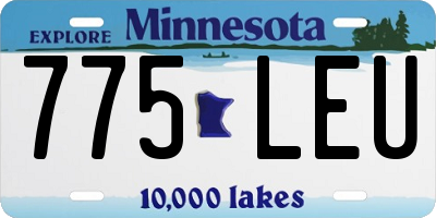 MN license plate 775LEU