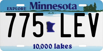 MN license plate 775LEV