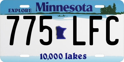 MN license plate 775LFC