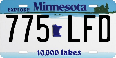 MN license plate 775LFD