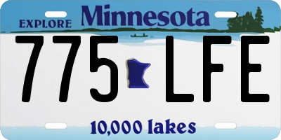 MN license plate 775LFE