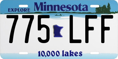 MN license plate 775LFF