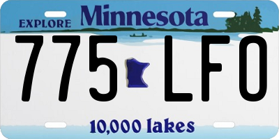 MN license plate 775LFO