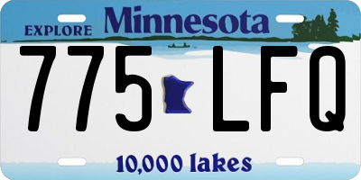 MN license plate 775LFQ