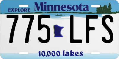 MN license plate 775LFS
