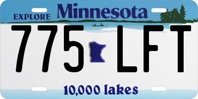 MN license plate 775LFT