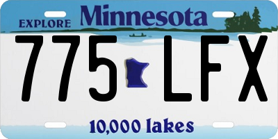 MN license plate 775LFX