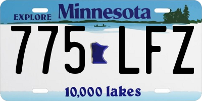 MN license plate 775LFZ