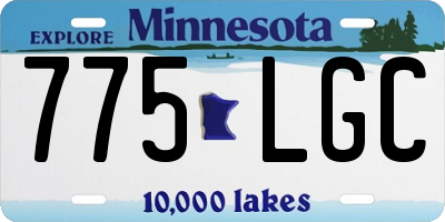 MN license plate 775LGC