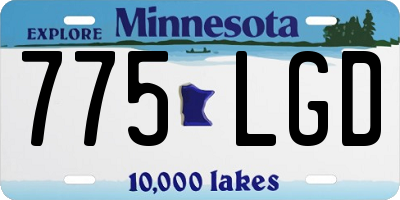 MN license plate 775LGD