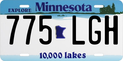 MN license plate 775LGH