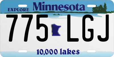 MN license plate 775LGJ