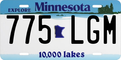 MN license plate 775LGM