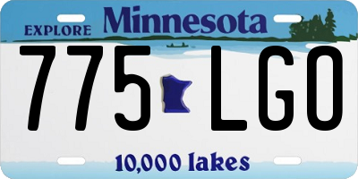 MN license plate 775LGO
