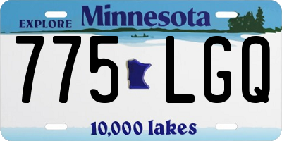 MN license plate 775LGQ