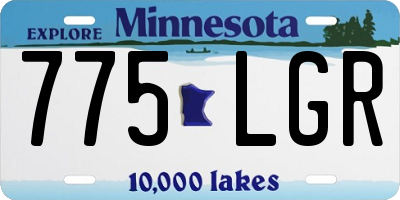 MN license plate 775LGR