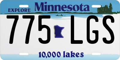MN license plate 775LGS