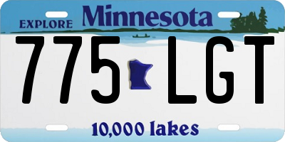 MN license plate 775LGT