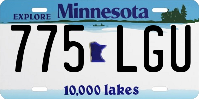 MN license plate 775LGU