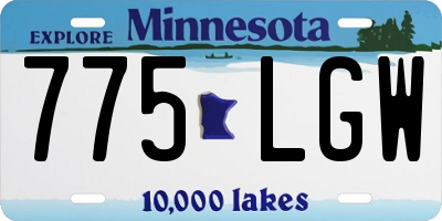 MN license plate 775LGW