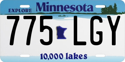 MN license plate 775LGY