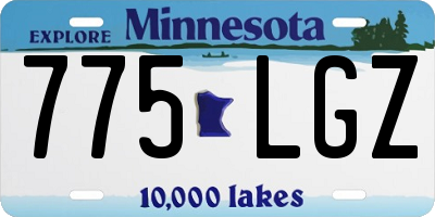 MN license plate 775LGZ