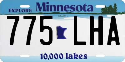 MN license plate 775LHA
