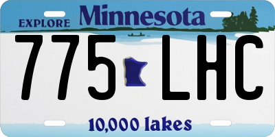 MN license plate 775LHC