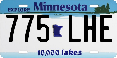 MN license plate 775LHE