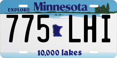 MN license plate 775LHI
