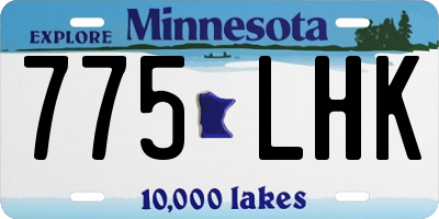 MN license plate 775LHK