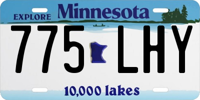 MN license plate 775LHY