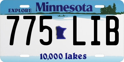 MN license plate 775LIB